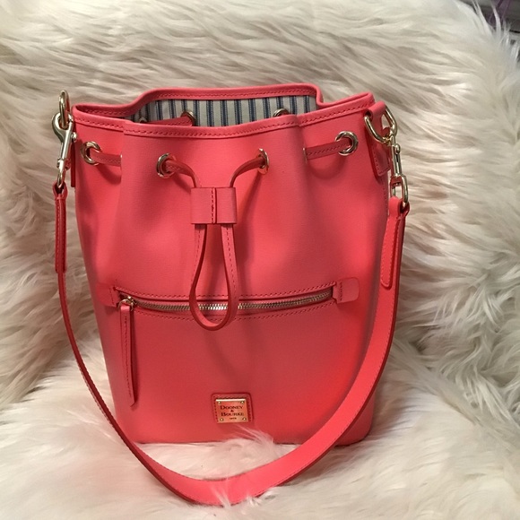 dooney saffiano drawstring